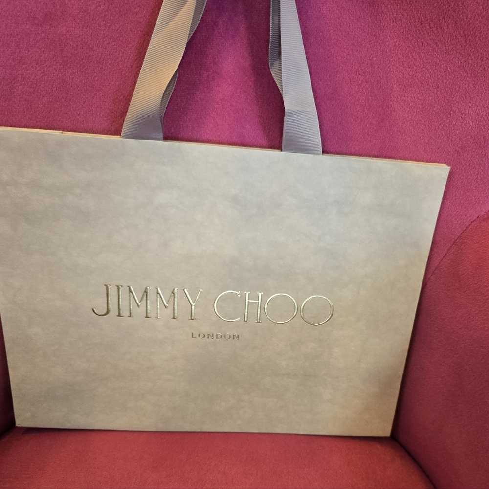 Jimmy Choo Cream/Gray Gift Bag Set - Picture 10 of 13